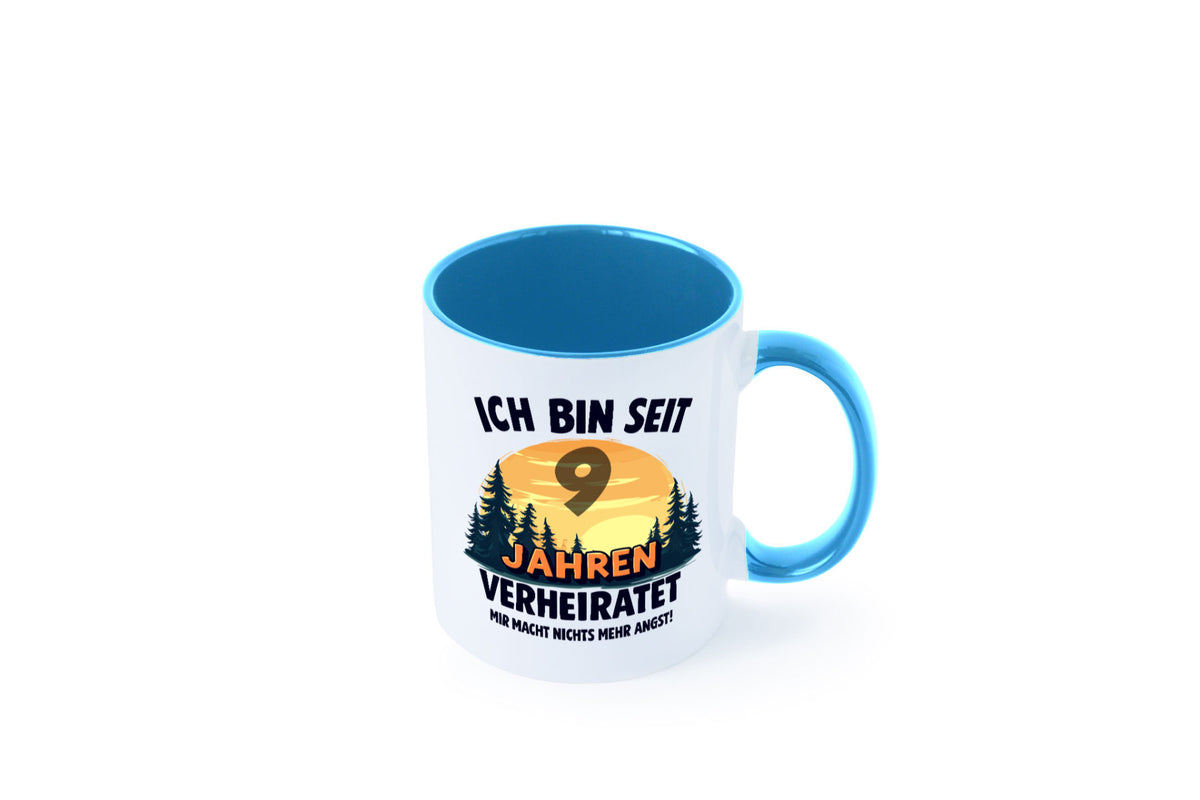 Ich bin Verheiratet | 9. Hochzeitstag Ehepaar v2 Geschenkidee Humor Tasse
