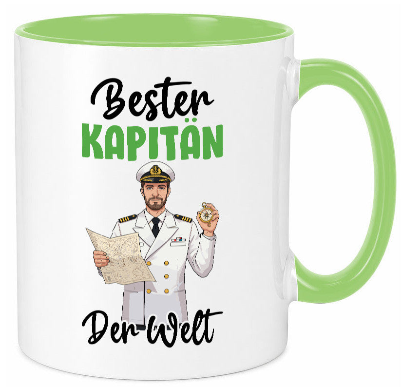 Bester Kapitän | Schiffskapitän Schiff v2 Geschenk Humor Geschenkidee lustiger Tasse
