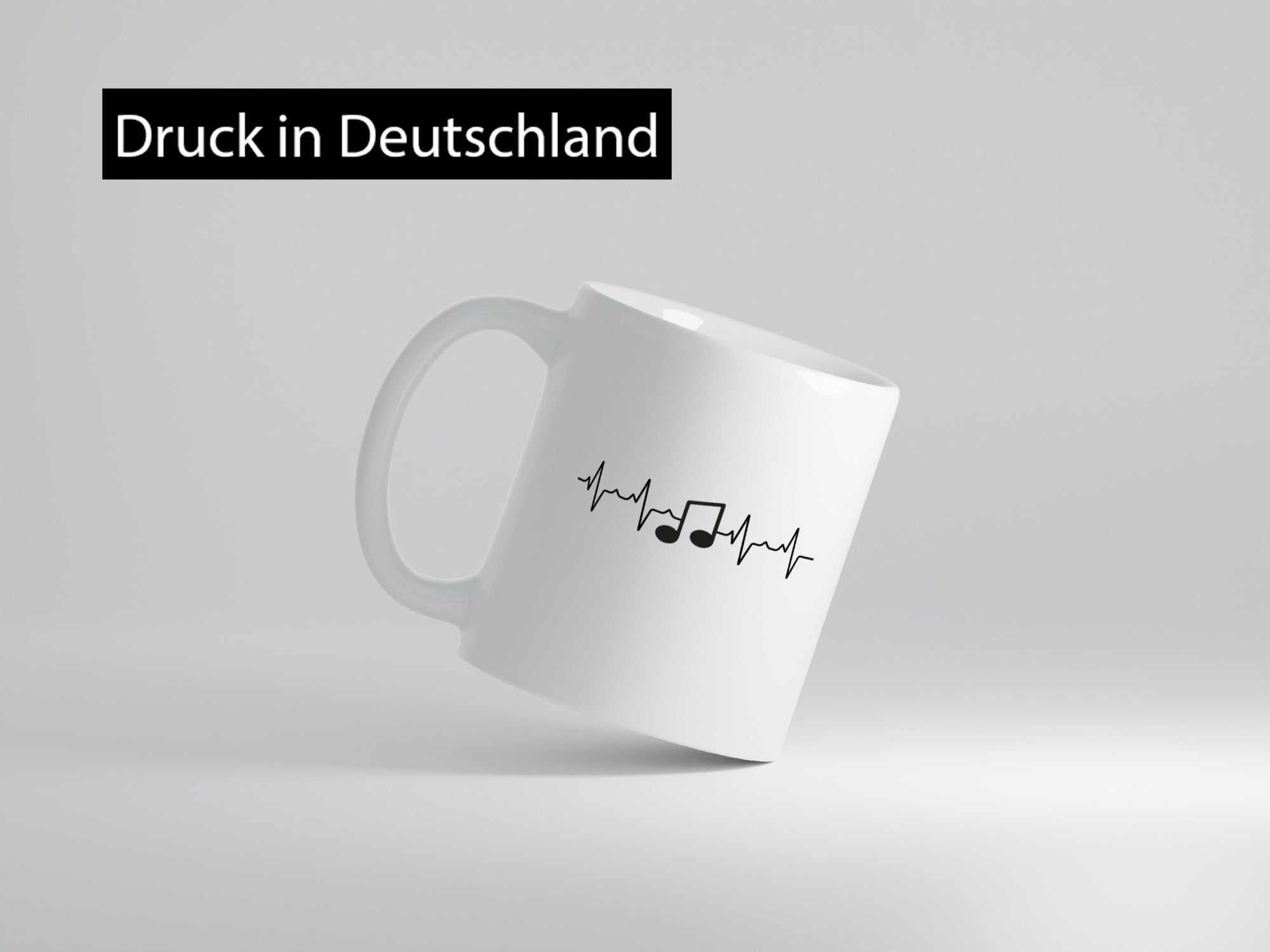 Musiknote Herzschlag | Motiv Note Musik Musiker Humor Geschenkidee Tasse