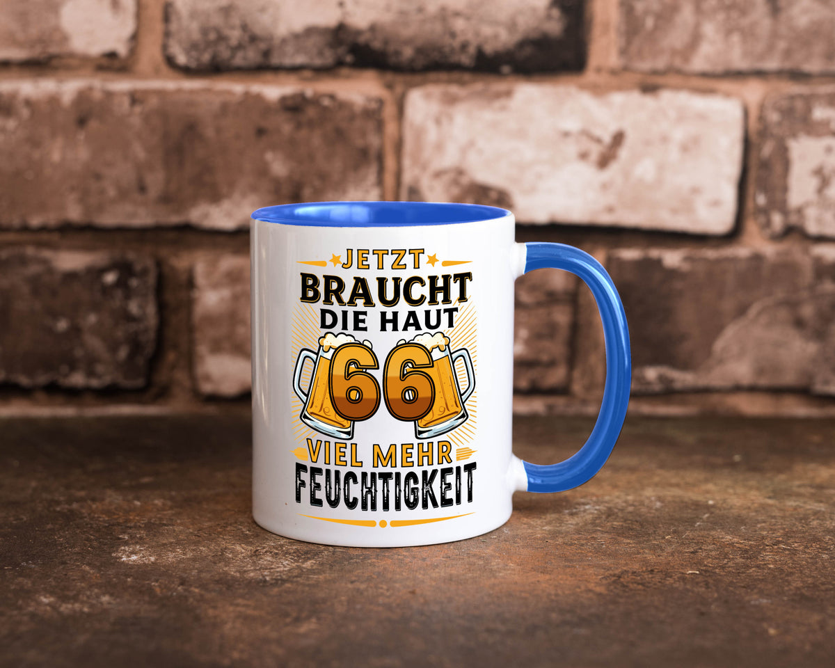 66 braucht die haut mehr Feuchtigkeit | 66. Geburtstag Humor Geschenkidee Tasse