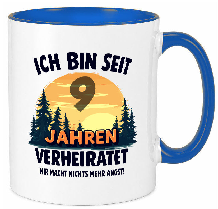 Ich bin Verheiratet | 9. Hochzeitstag Ehepaar v2 Geschenkidee Humor Tasse