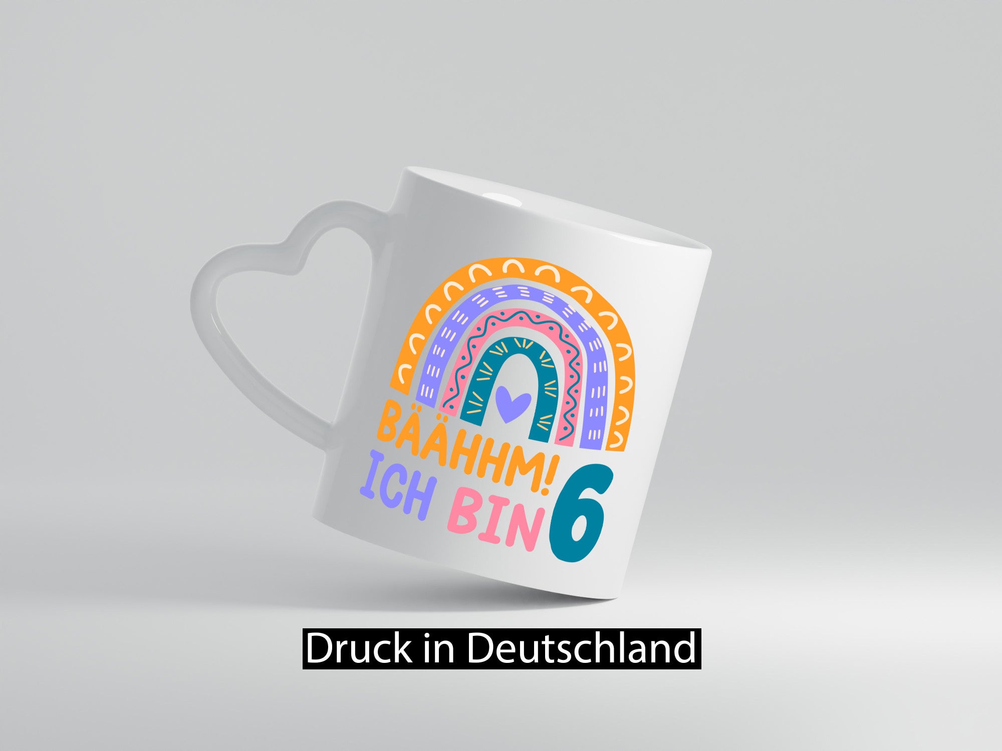 6. Geburtstag | 6 Jahre Regenbogen Bääm Mädchen Geschenkidee Humor Tasse