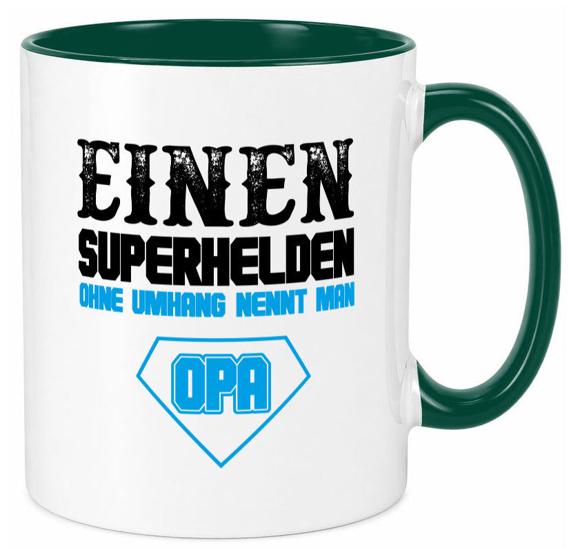 Superheld Opa Geschenk Familie Geschenkidee lustiger Spruch Tasse