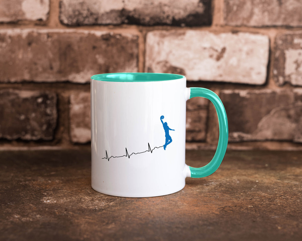 Herzschlag Basketball | Motiv Sport Ballsport Humor Geschenkidee Tasse