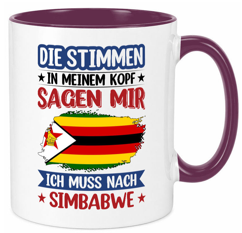 Simbabwe | Urlaub Stimmen in meinem Kopf Traumland v2 Geschenk Humor