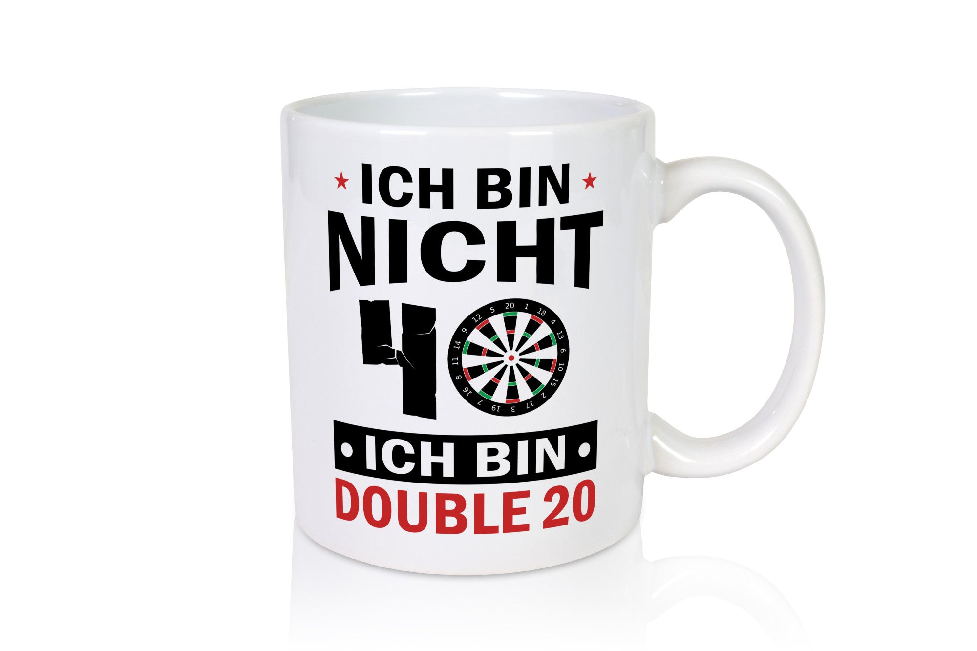 Ich bin nicht 40 Double 20 | Dart Spieler Geschenkidee Humor Tasse