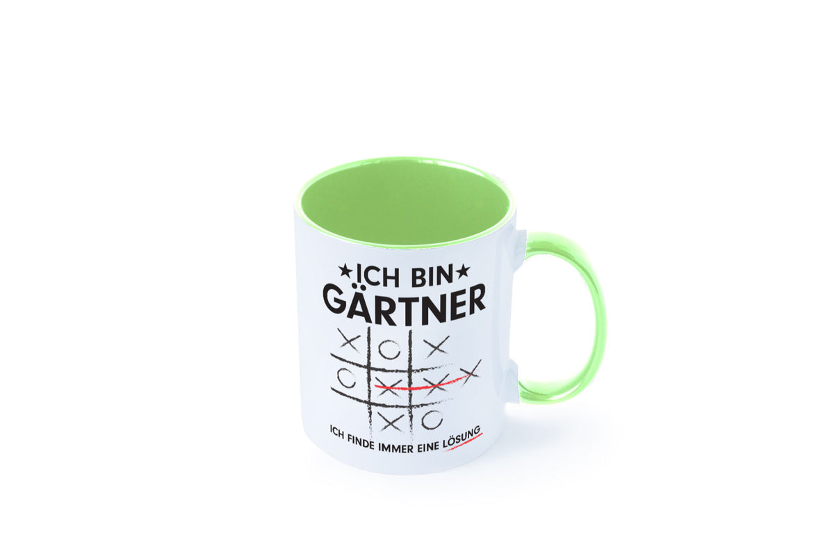 Lösung finden: Gärtner | Gartenbau v2 Geschenk Humor Geschenkidee lustiger Tasse