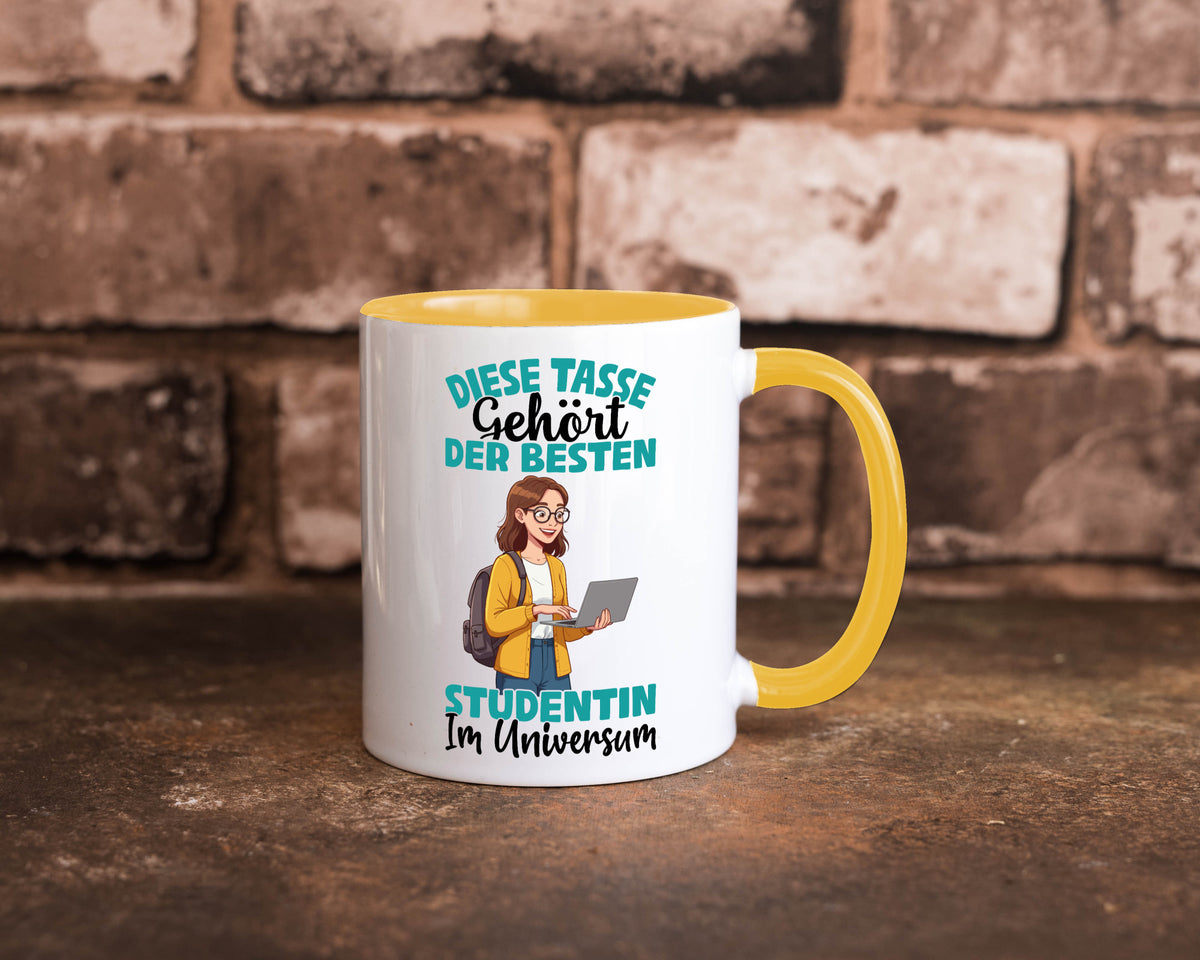 Im Universum: Studentin | Uni Studium Universität Geschenk Humor Geschenkidee Tasse