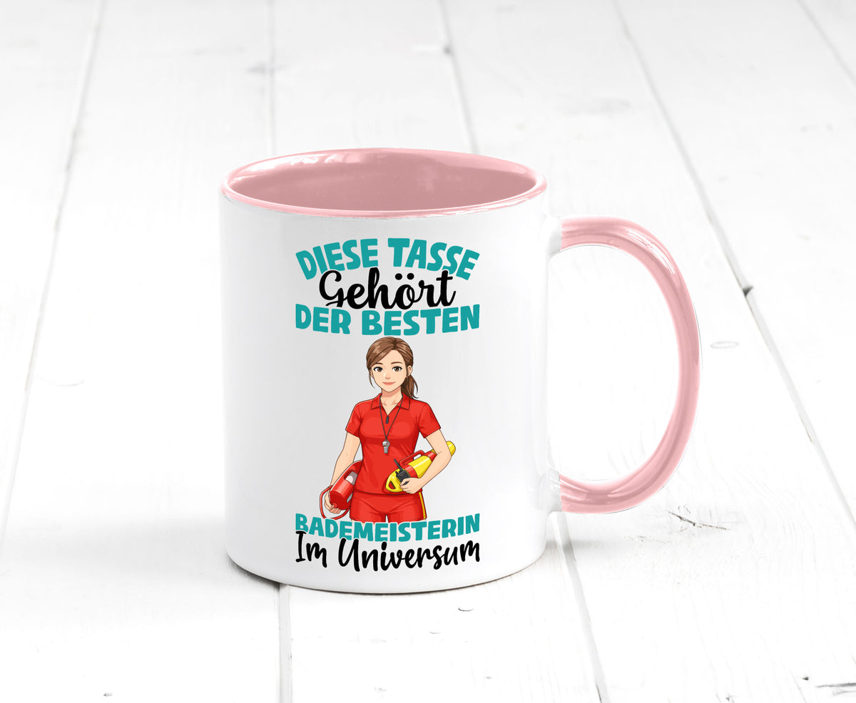 Im Universum: Bademeisterin | Schwimmmeisterin Geschenk Humor Geschenkidee Tasse