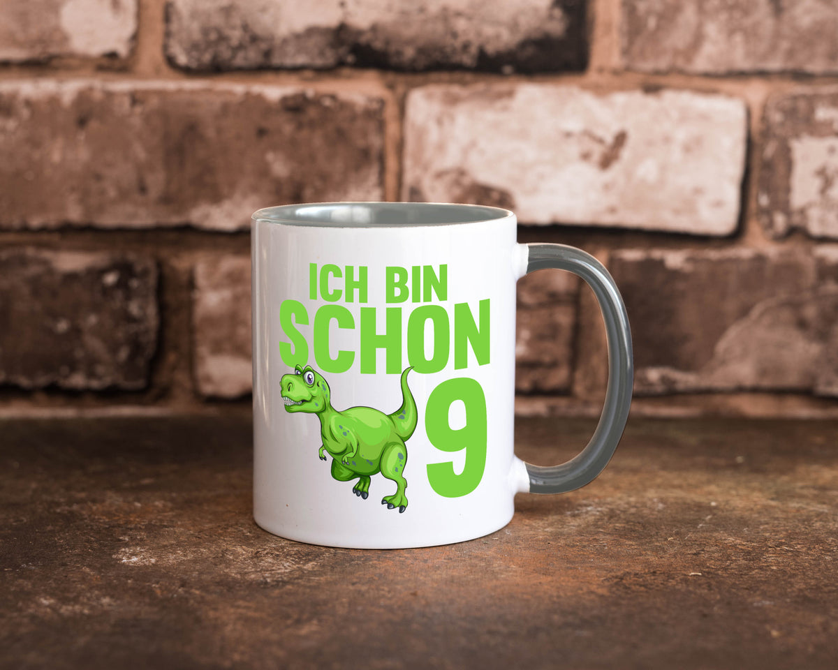 9. Geburtstag | 9 Jahre Dino Dinosaurier Geschenkidee Humor Tasse