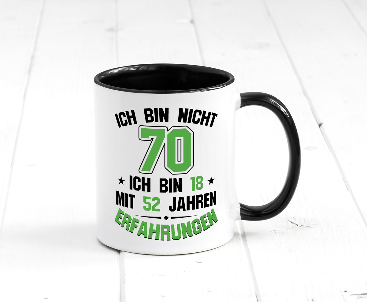 Ich bin nicht 70 | Rentner Viel erfahrung im leben lustig Ruhestand Jubiläum Tasse