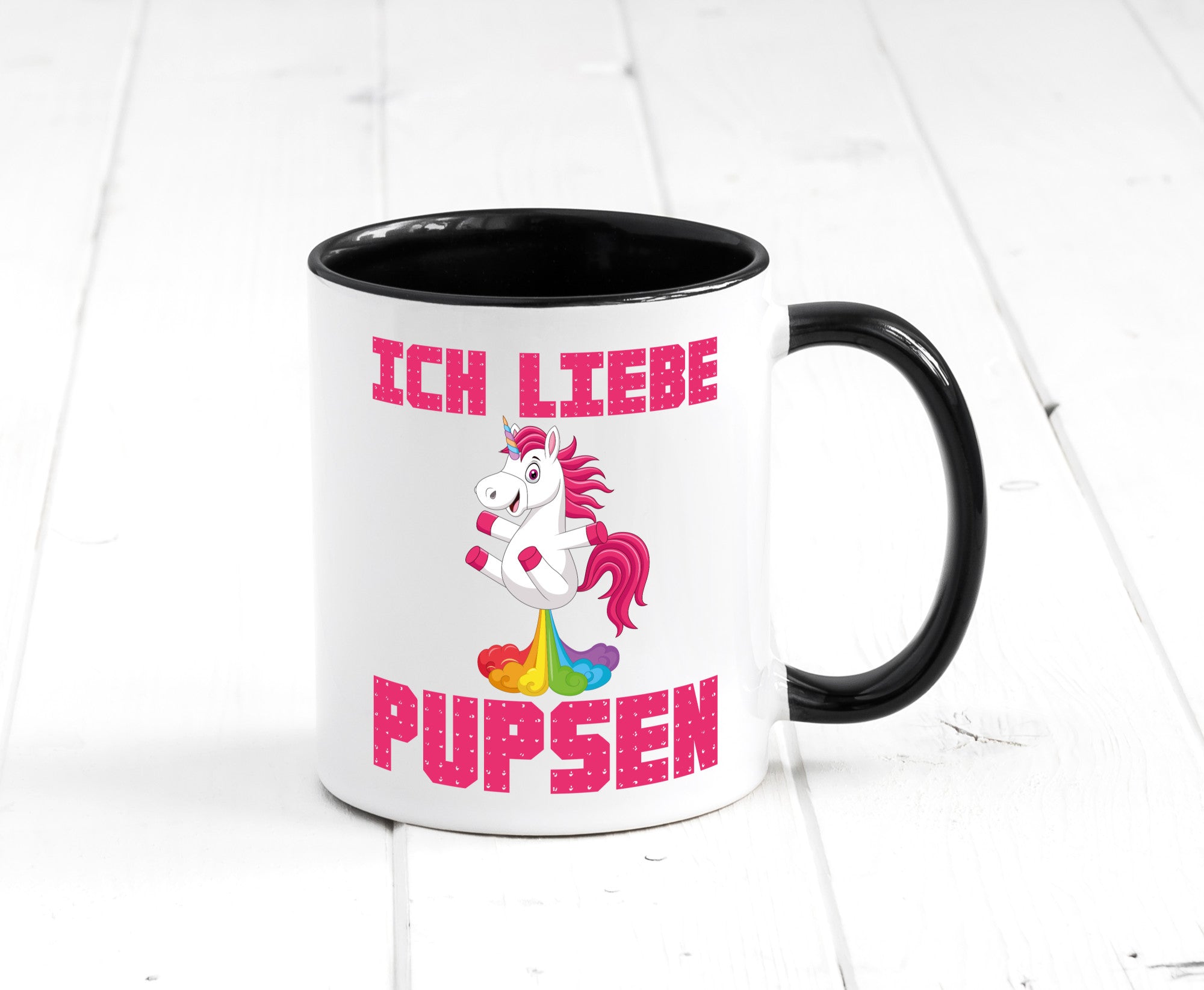 Ich liebe pupsen | Einhorn Pups lustiger Spruch Humor Geschenkidee Tasse