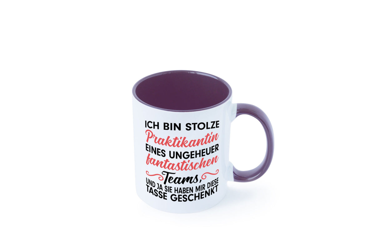 Stolze Praktikantin | Arbeitswelt Tasse Praktikum Geschenk Arbeit Kollegen Büro