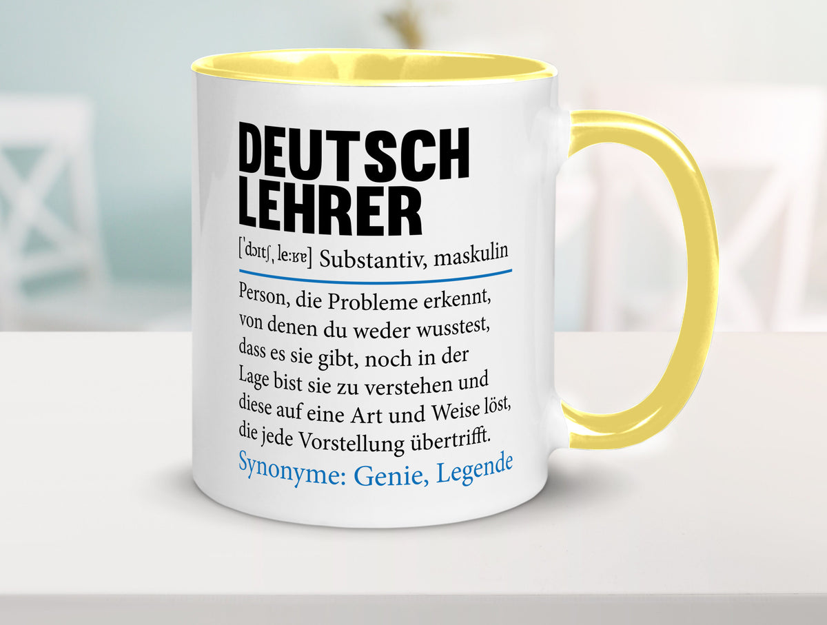 Deutschlehrer Spruch | Lehrer Schule Humor lustig Geschenkidee Geschenk Tasse