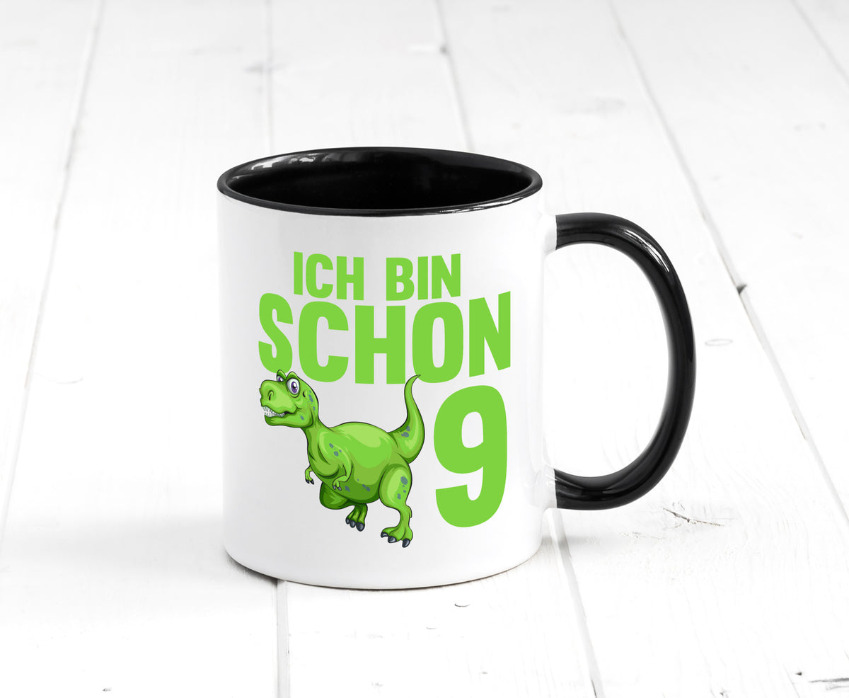9. Geburtstag | 9 Jahre Dino Dinosaurier Geschenkidee Humor Tasse