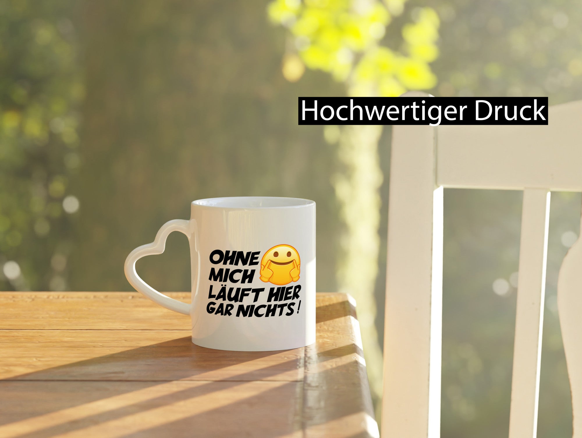 Ohne mich Geschenk Humor Geschenkidee lustiger Spruch Tasse