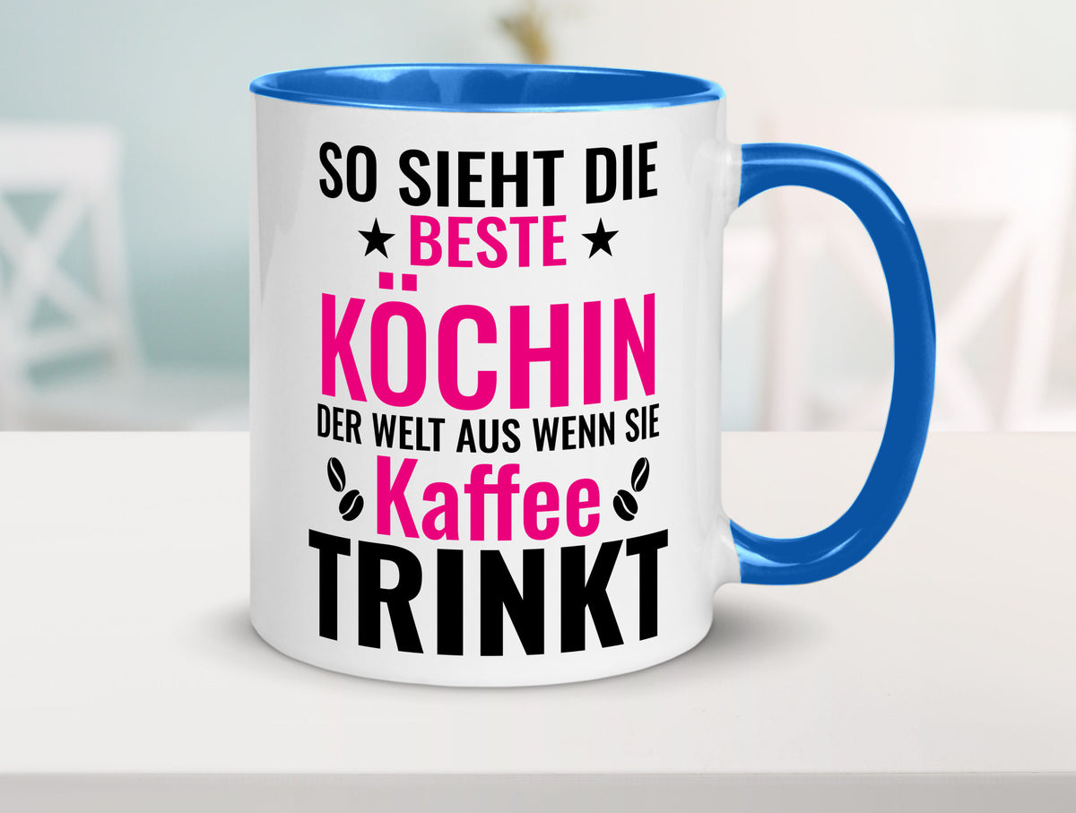 Kaffee trinkt: Köchin | Chefköchin Chefkoch Humor Arbeit Kollegen Büro Tasse