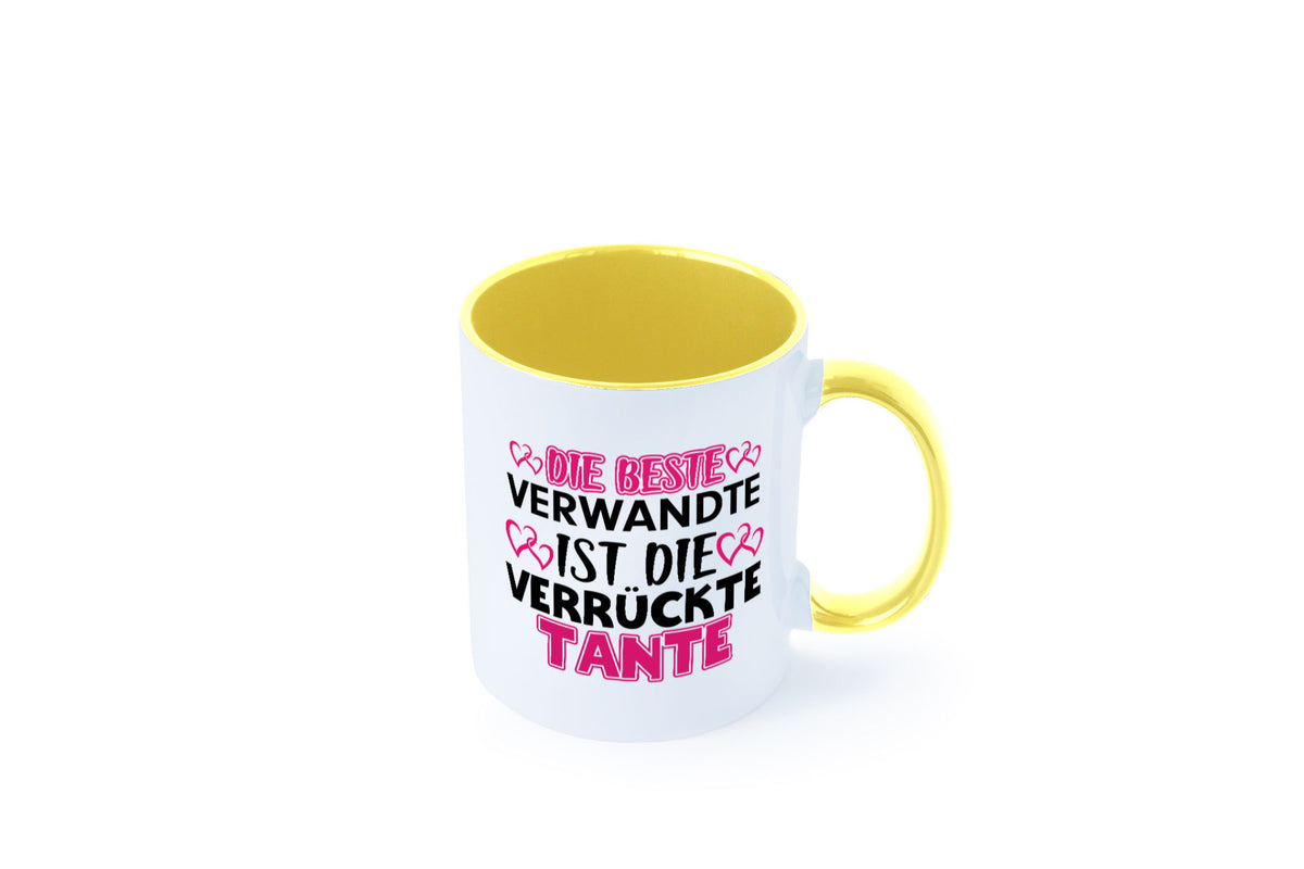 Verrückte Tante | Spruch Patentante Verwandtschaft lustiger Geschenk Humor Tasse