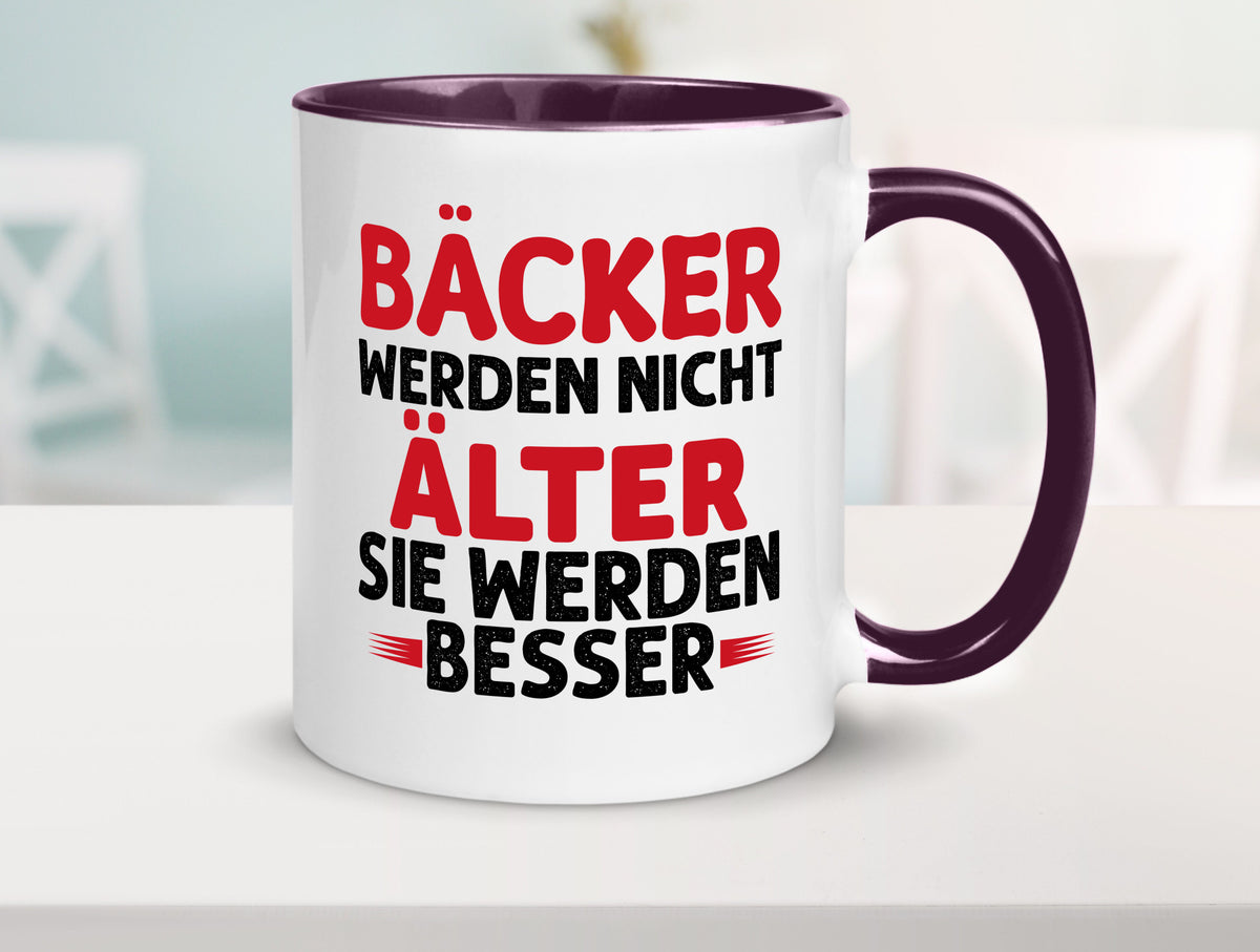 Bäcker werden nicht älter Sie besser lustig Humor Geschenkidee Geschenk Tasse