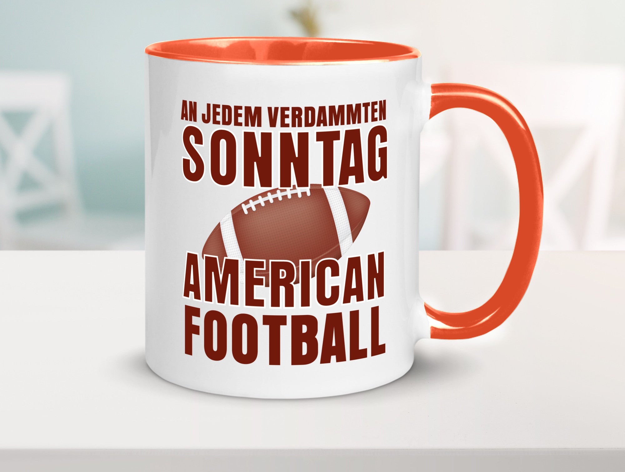 American Football | Sportfan Motiv jeden Sonntag Humor Geschenkidee Tasse