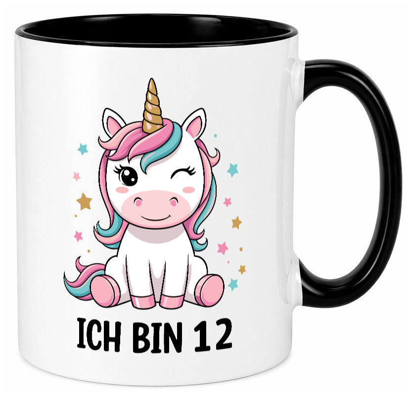 12. Geburtstag | 12 Jahre Einhorn Mädchen lustig Geschenkidee Geschenk Tasse