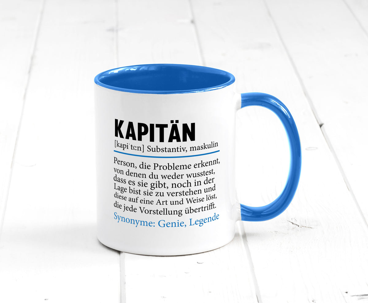 Kapitän | Spruch lustig Schiffskapitän Schiff Geschenk Humor Geschenkidee Tasse