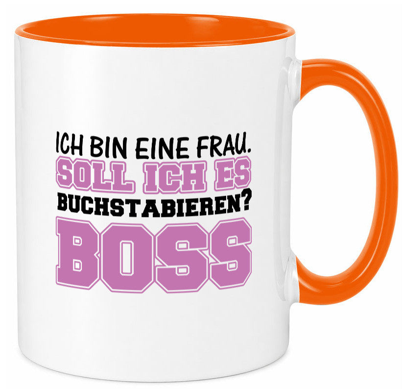 Ich bin der Boss Geschenk Humor Geschenkidee lustiger Spruch Tasse