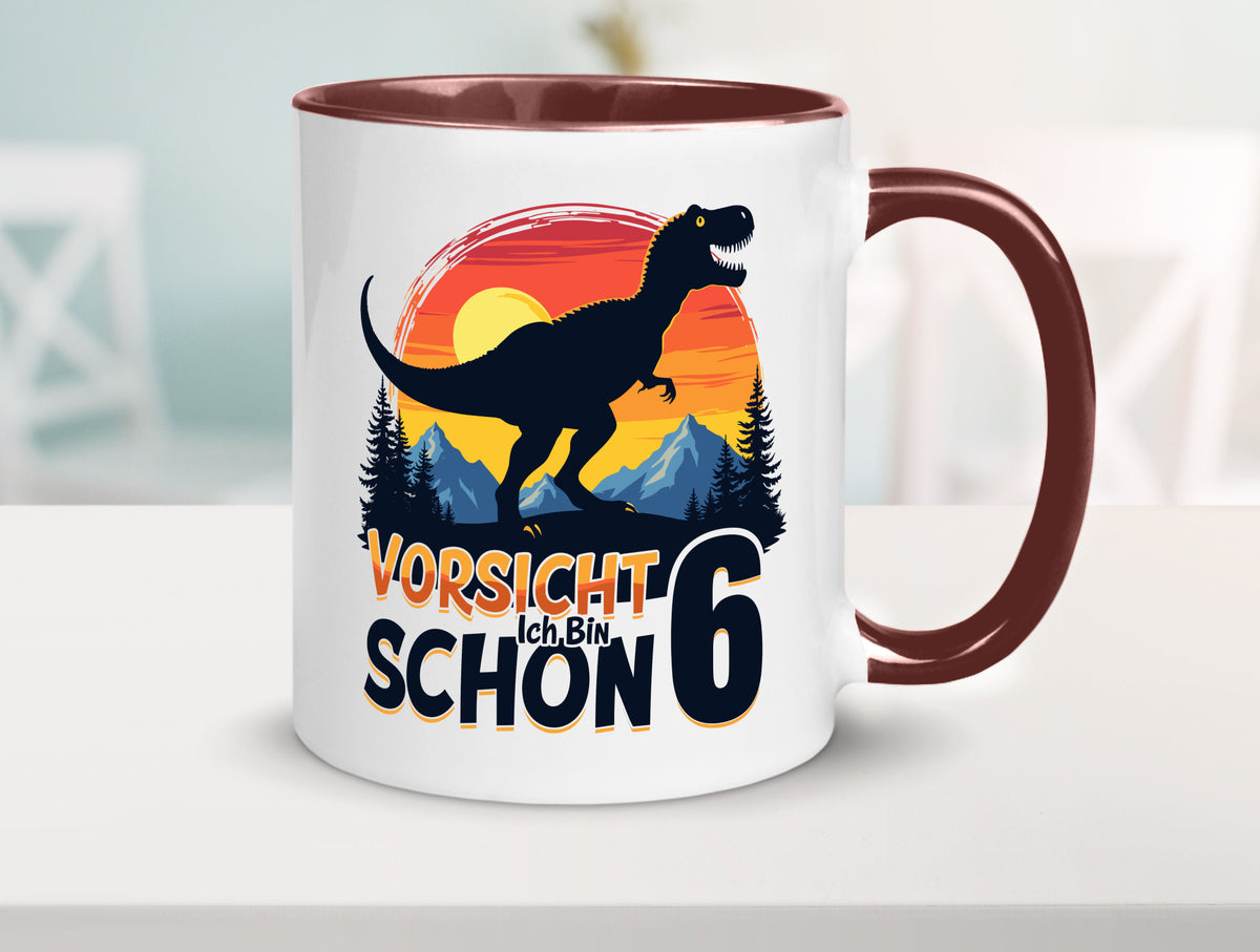 6. Geburtstag | 6 Jahre Dinosaurier Geschenkidee Humor Tasse