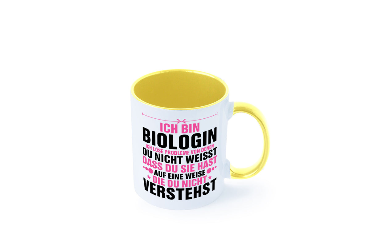 Löse Probleme: Biologin | Biologie Naturforscherin lustig Humor Geschenkidee Tasse