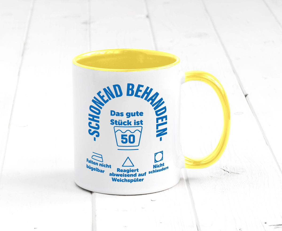 Schonend behandeln | 50 Geburtstag Humor Geschenkidee Tasse