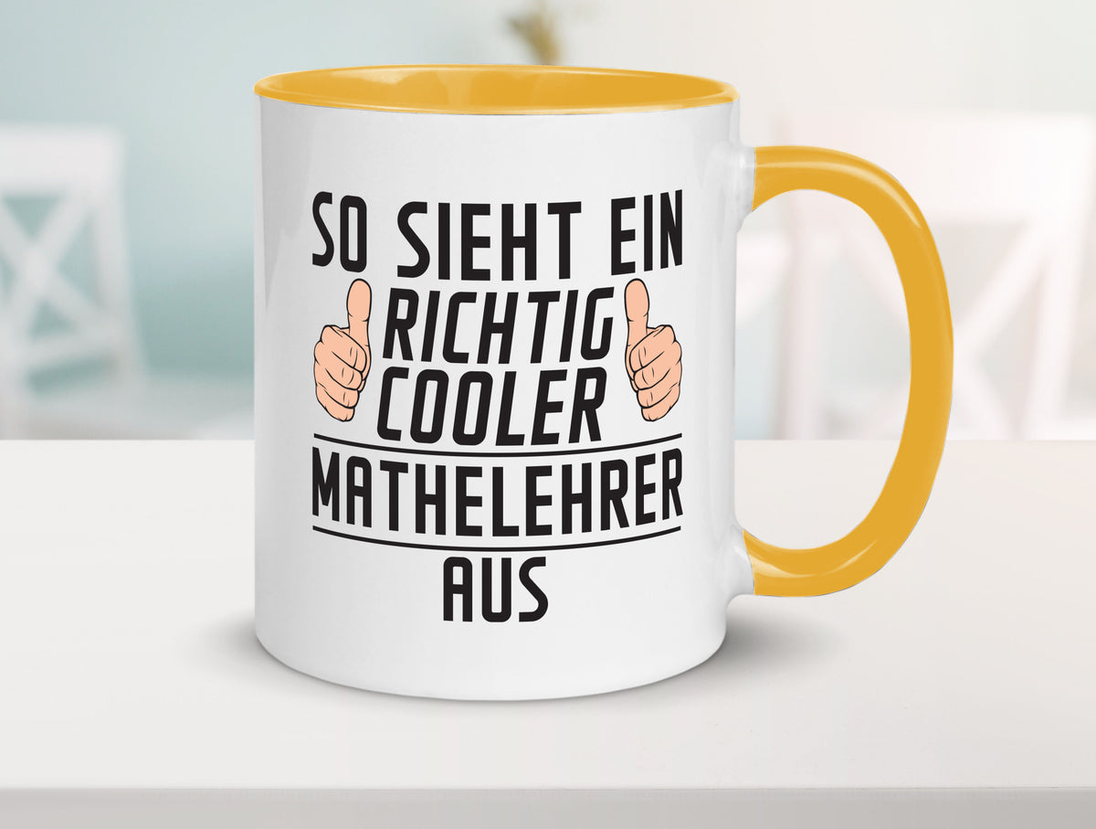 Richtig Cooler Mathelehrer | Lehrer Mathe lustig Humor Geschenkidee Geschenk Tasse