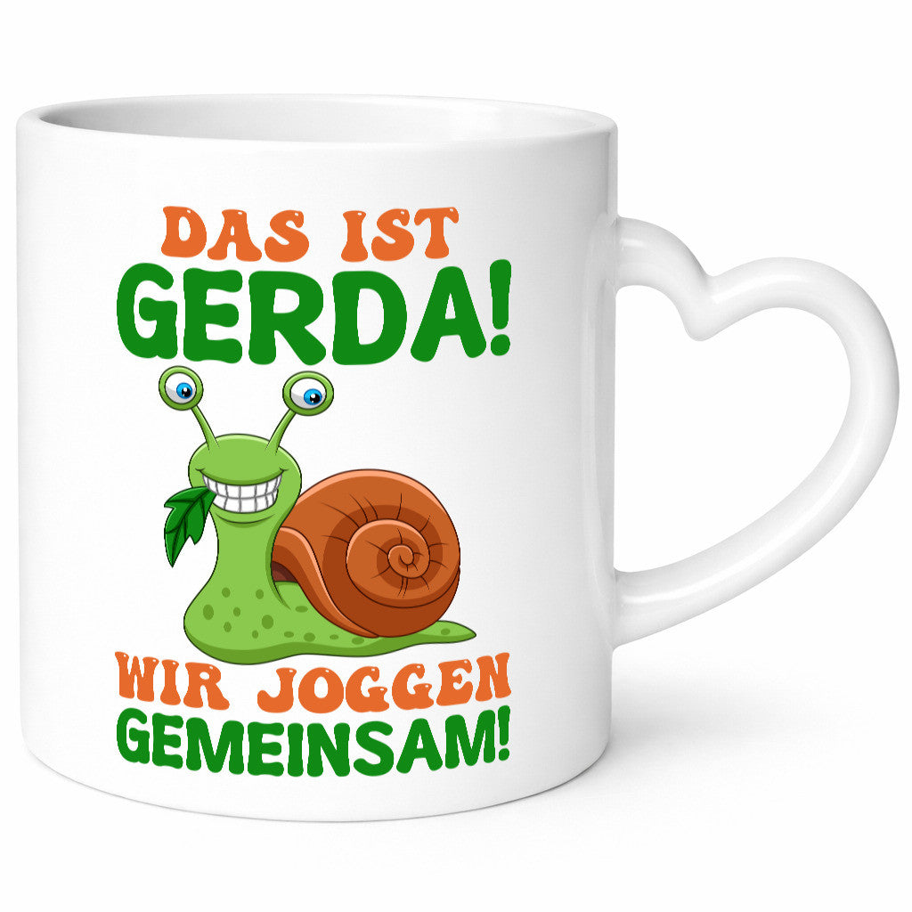 Wir Joggen gemeinsam | Sport Schnecke Humor Geschenkidee Tasse