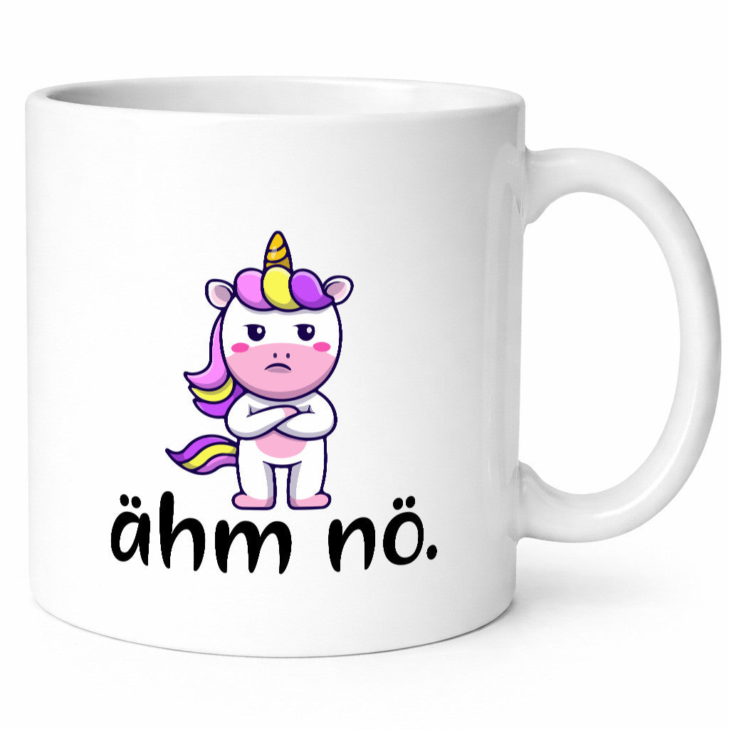 Ähm nö | Einhorn wütendes Geschenkidee Humor Tasse