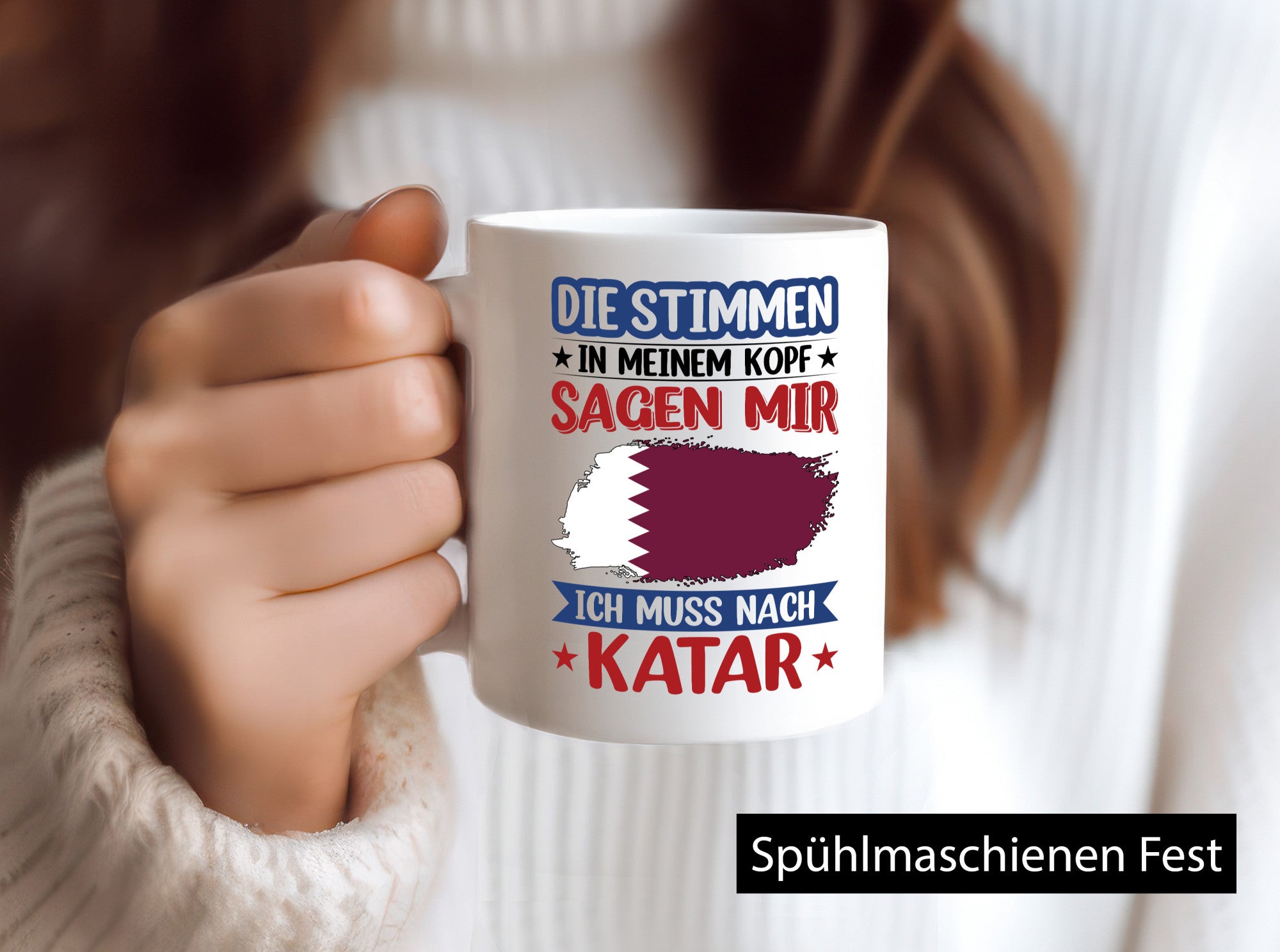 Katar | Urlaub Stimmen in meinem Kopf Traumland Geschenk Humor Geschenkidee