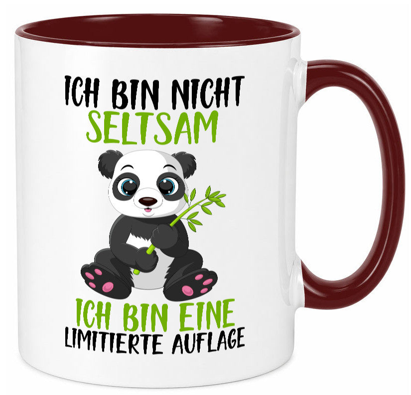 Ich bin nicht seltsam | süßer Pandabär lustiger Spruch Humor Geschenkidee Tasse