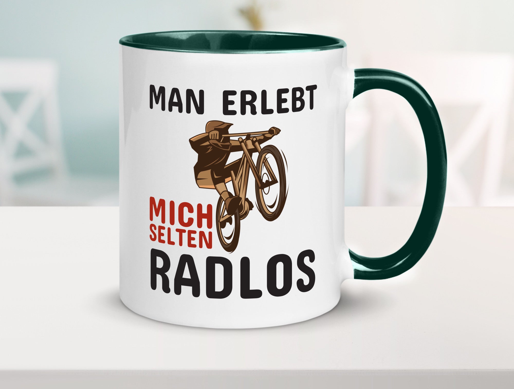 Selten Radlos | Spruchtasse Fahrrad Männer Humor lustiger Spruch Geschenk