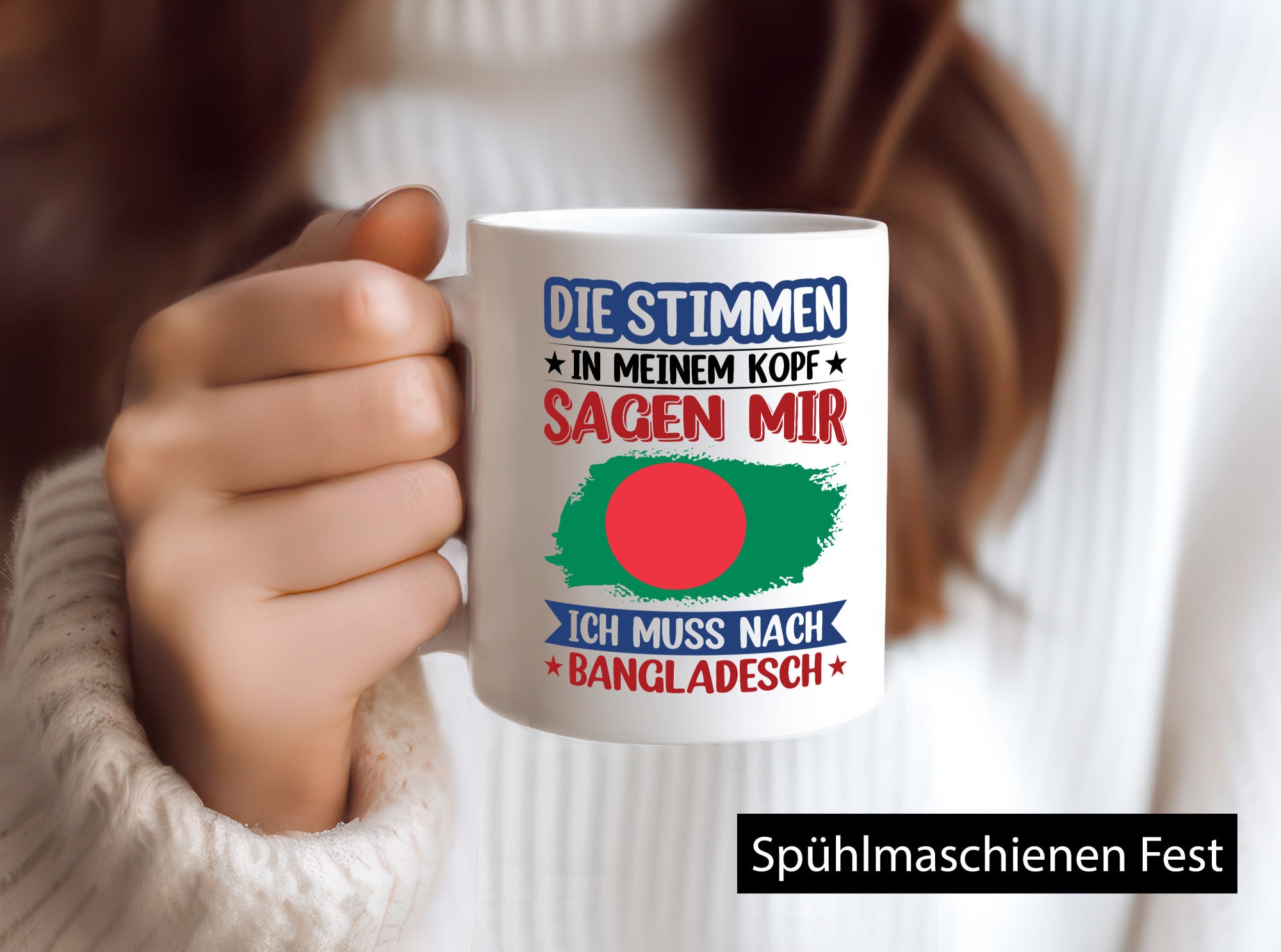 Bangladesch | Urlaub Stimmen in meinem Kopf Traumland Humor Geschenkidee Tasse