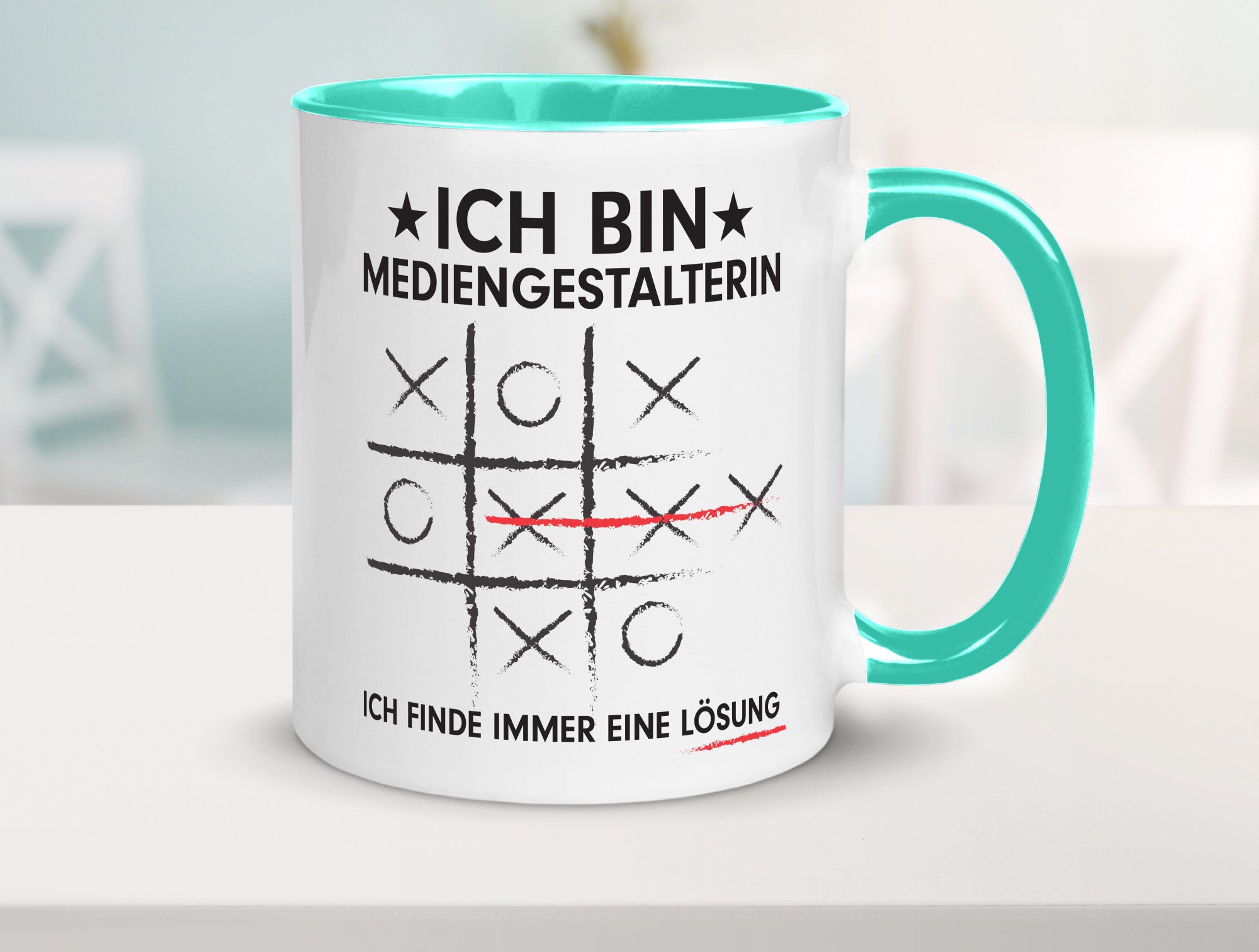 Löse Probleme: Mediengestalterin | Medien Geschenkidee Humor Tasse