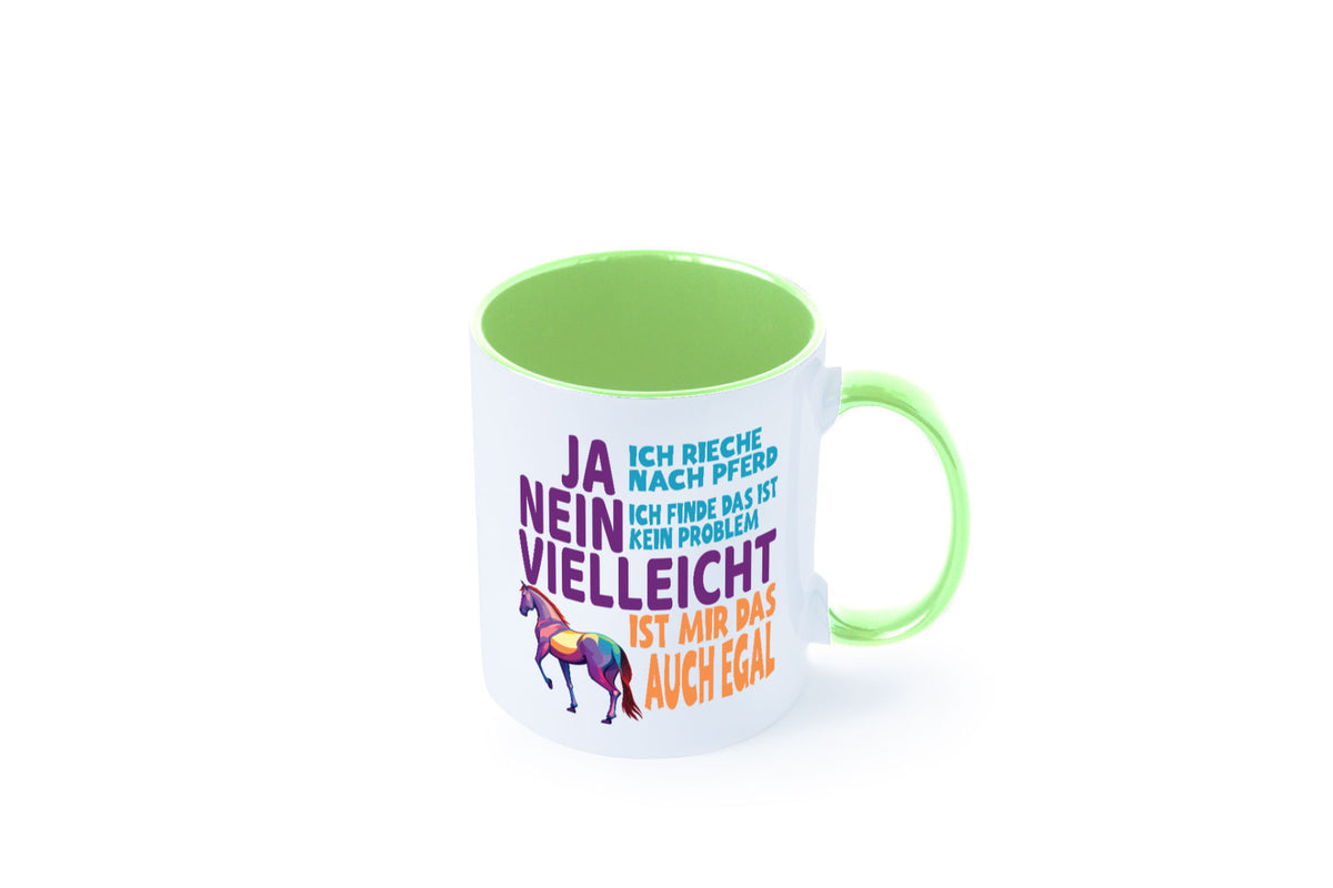 Ja ich Rieche nach Pferd | Reiten Pferdestall lustiger Spruch Geschenk Humor Tasse