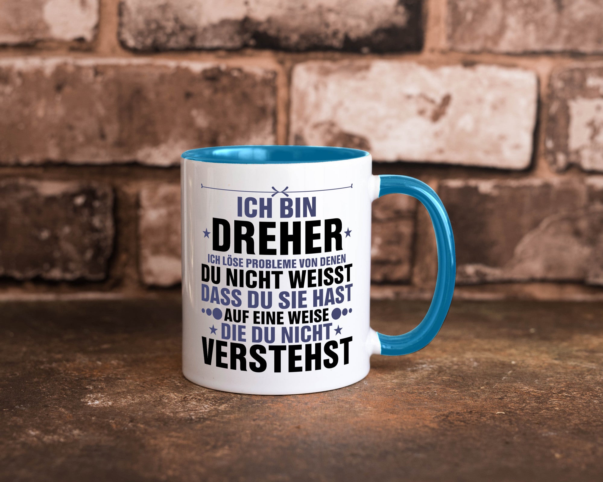Löse Probleme: Dreher | Fräser lustiger Spruch Geschenk Humor Geschenkidee Tasse