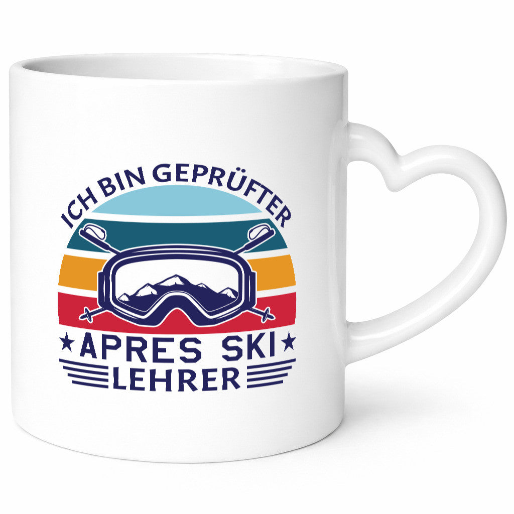 Geprüfter Apres Ski Lehrer | Ski-Brille Berge Ski-Stöck lustig Humor