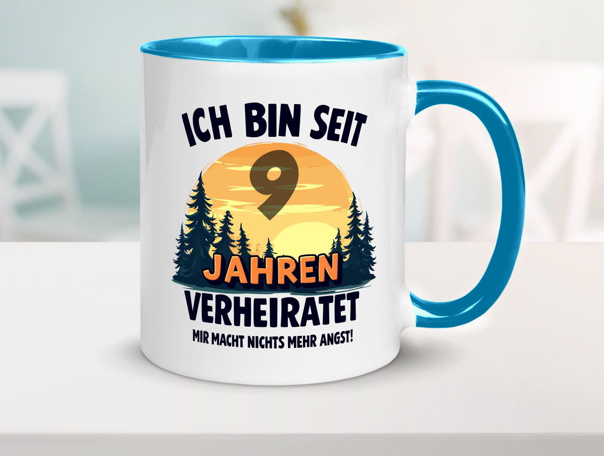 Ich bin Verheiratet | 9. Hochzeitstag Ehepaar v2 Geschenkidee Humor Tasse