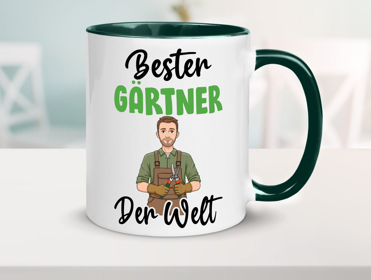 Bester Gärtner | Gartenbau v2 Geschenk Humor Geschenkidee lustiger Spruch Tasse