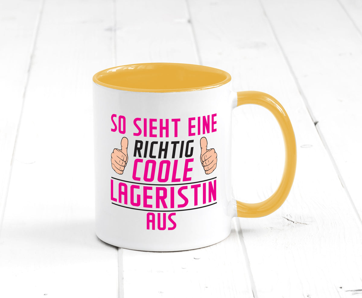Richtig Coole Lageristin | Beruf Lager Arbeiterin Humor Arbeit Kollegen Büro Tasse
