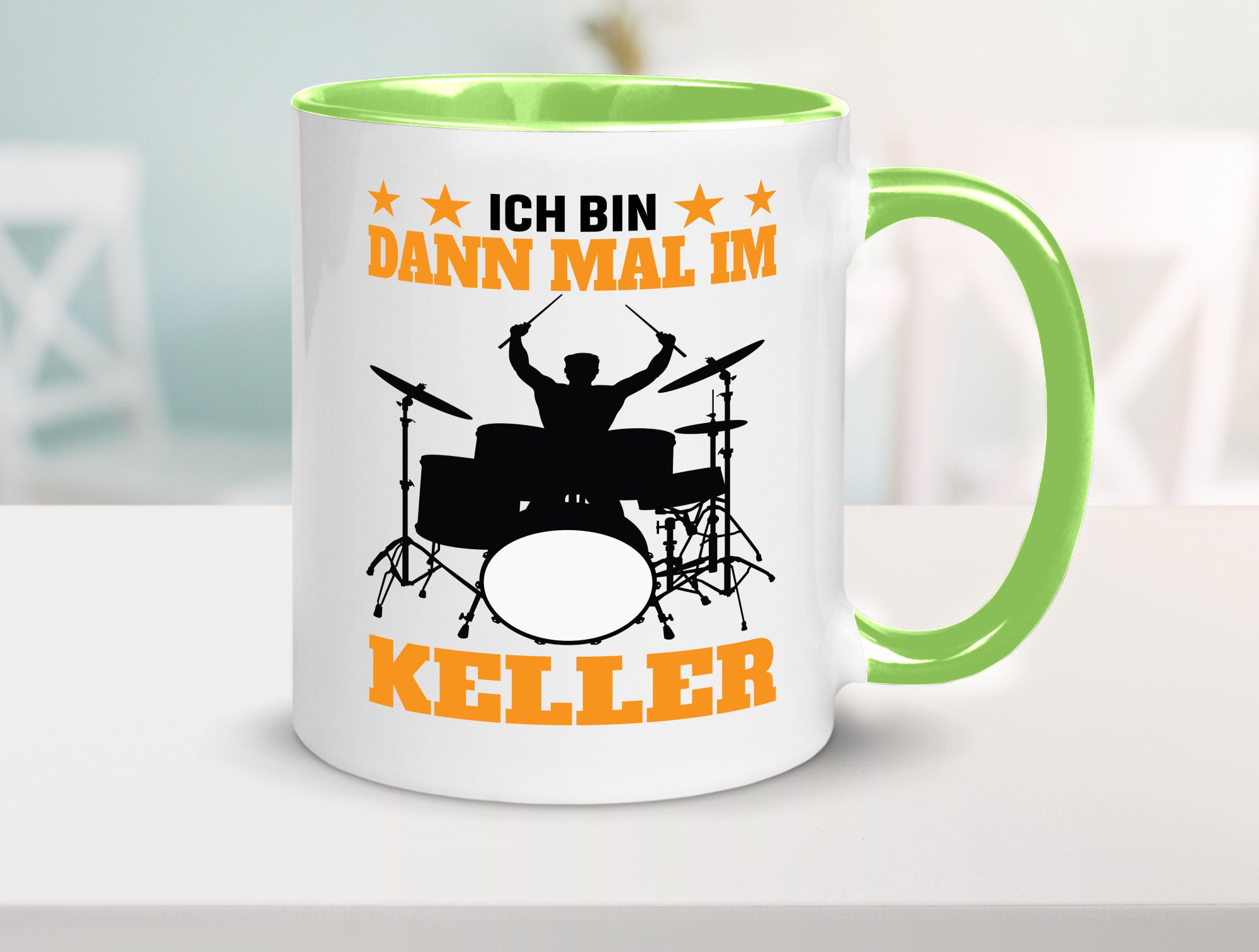 Ich bin dann mal im keller | Schlagzeug Musiker Musik lustig Humor Geschenkidee
