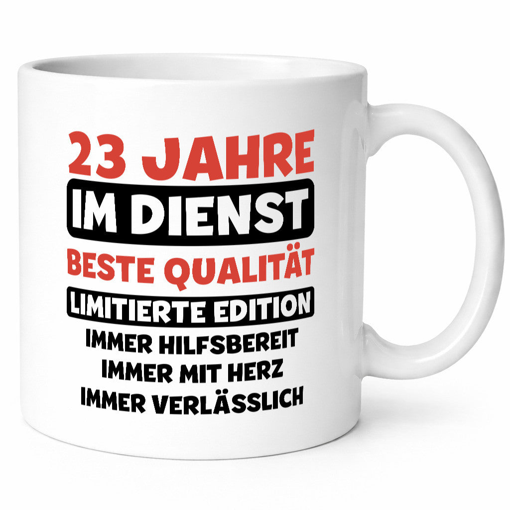 23 Jahre im Dienst | Jubiläum Arbeit v3 lustig Kollegen Büro Geschenk Tasse