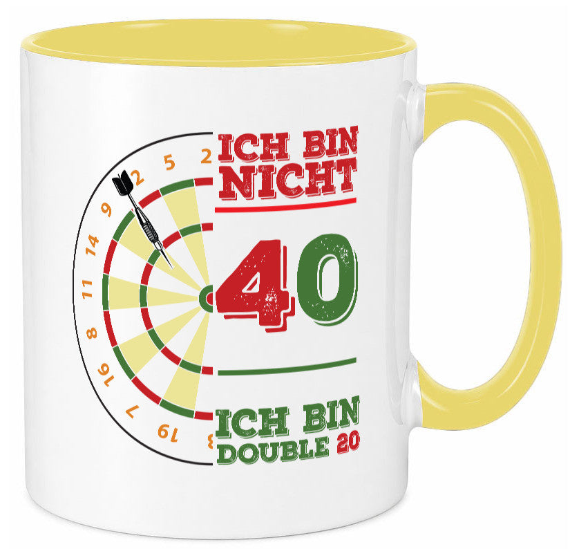 Ich bin nicht 40 double 80 | Dart spieler Geschenkidee Humor Tasse