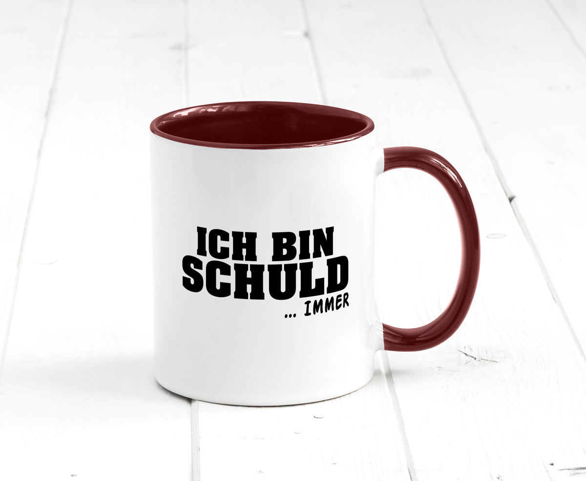 Ich bin Schuld | Schwarze Schaff lustig Humor Geschenkidee Geschenk Tasse