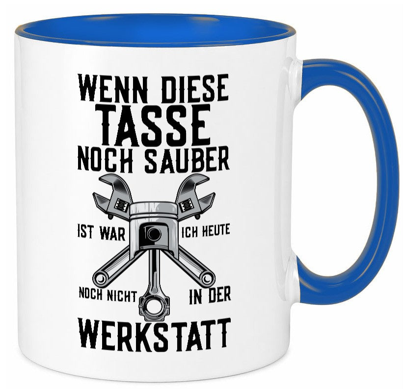 Werkstatt | KFZ Mechaniker Auto Werkzeug Zahnrad lustiger Spruch Geschenk Humor Tasse