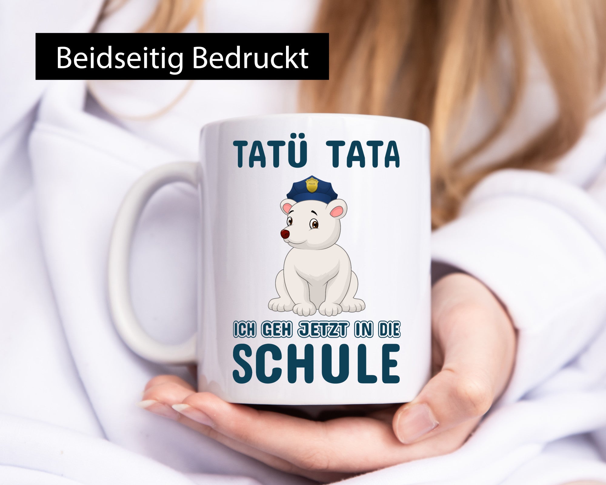 Polizei Eisbär | Tatü Tata Einschulung Tasse Schule lustig Humor Geschenkidee